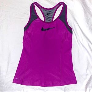 NIKE - fuchsia workout racerback tank top Sz M